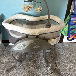 Free graco Bassinet And Wooden Changing Table 