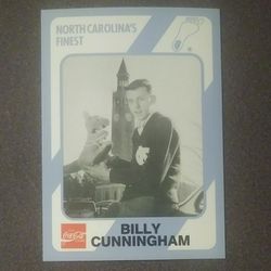 Collegiate1989-90 Billy Cunningham North Carolina's Finest Tar Heels #37 Coca-Cola Basketball Card 1963-65 Hall Of Fame Kangaroo Kid HOF Vintage Coll
