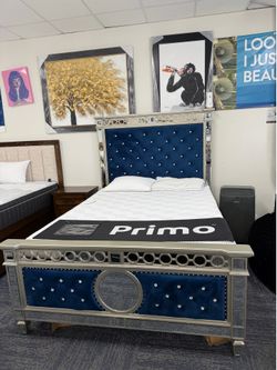 Gorgeous Blue with Silver Accents - Any Size - Other Colors Available- SAME DAY DELIVERY - No Credit Needed