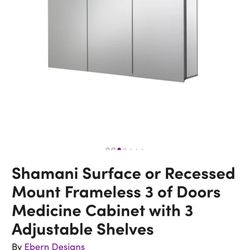 Mirror  Medicine Cabinet 36x26