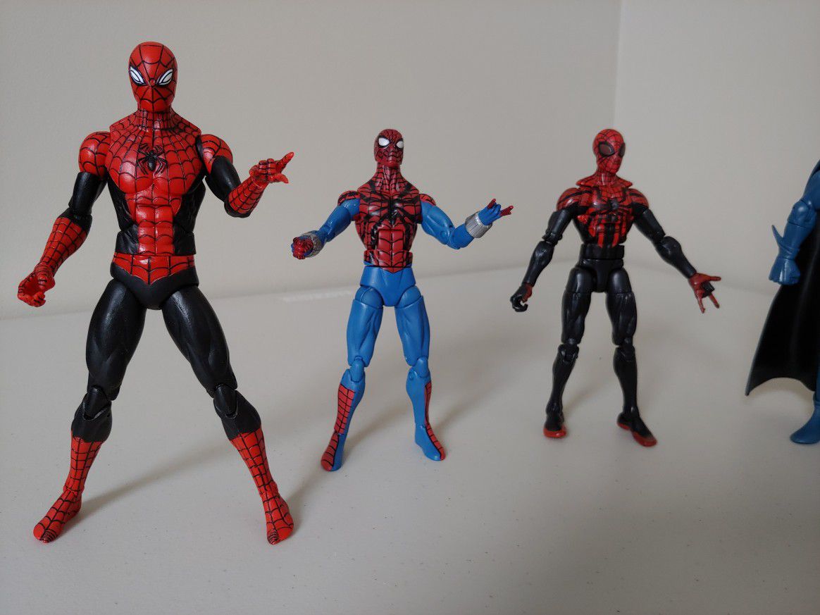 Spider-Man, Iron-Man, and DC action figure Bundle of 6