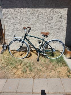 Green Vintage-Style Raleigh City Cruiser Bicycle