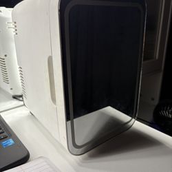 Mini fridge with mirror