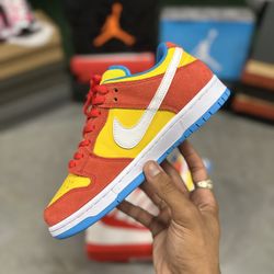Men’s 8, Woman’s 9.5 - “Bart Simpson” Nike Dunk Low’s 🤡