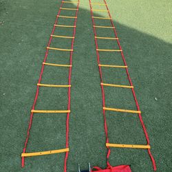 Lightly Used Agility Ladder – 30 ft Adjustable Training Ladder + Carry Bag