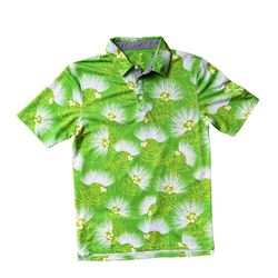 Oahu Golf “OHIA LEHUA" GHOST BLOOM Polo