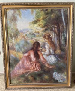 Customed Framed Canvas of In The Meadow by Pierre-Auguste Renoir