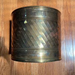 Solid Brass Flower Pot / 12.5 Inches