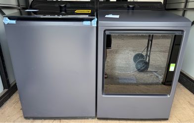 LG 5.3 cu ft High-Efficiency Top Load Washer + Matching Electric Dryer (New/Open Box)