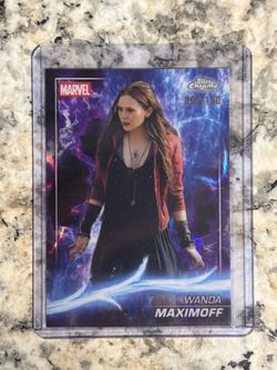 Wanda Maximoff 2025 Topps Chrome Marvel Studios Agatha Lava Refractor /150 #52