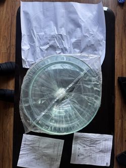 Round Glass Vessel Sink with Installation Templates