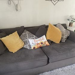 Gray couches For Sale (2 Pieces & Pillows)