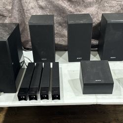 Lot of 11 Sony Speakers 
