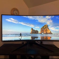 Mint Condition Like New Alienware AW3423DWF Curved QD-OLED Gaming Monitor - 34-inch Quantum Dot OLED 0.1Ms 165Hz 21:9 Curved Display, 99.3% DCI-P3 Col