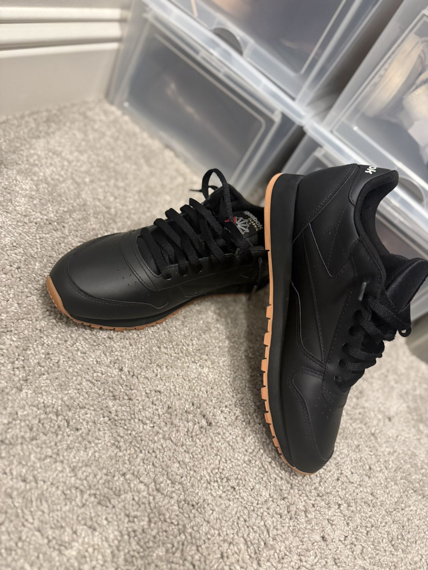 Reebok Classics (Black & Gum Bottoms)