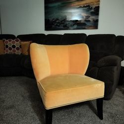 Peach/Light orange chairs