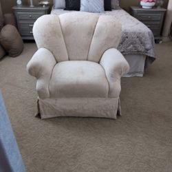 White Overstuffed Chair