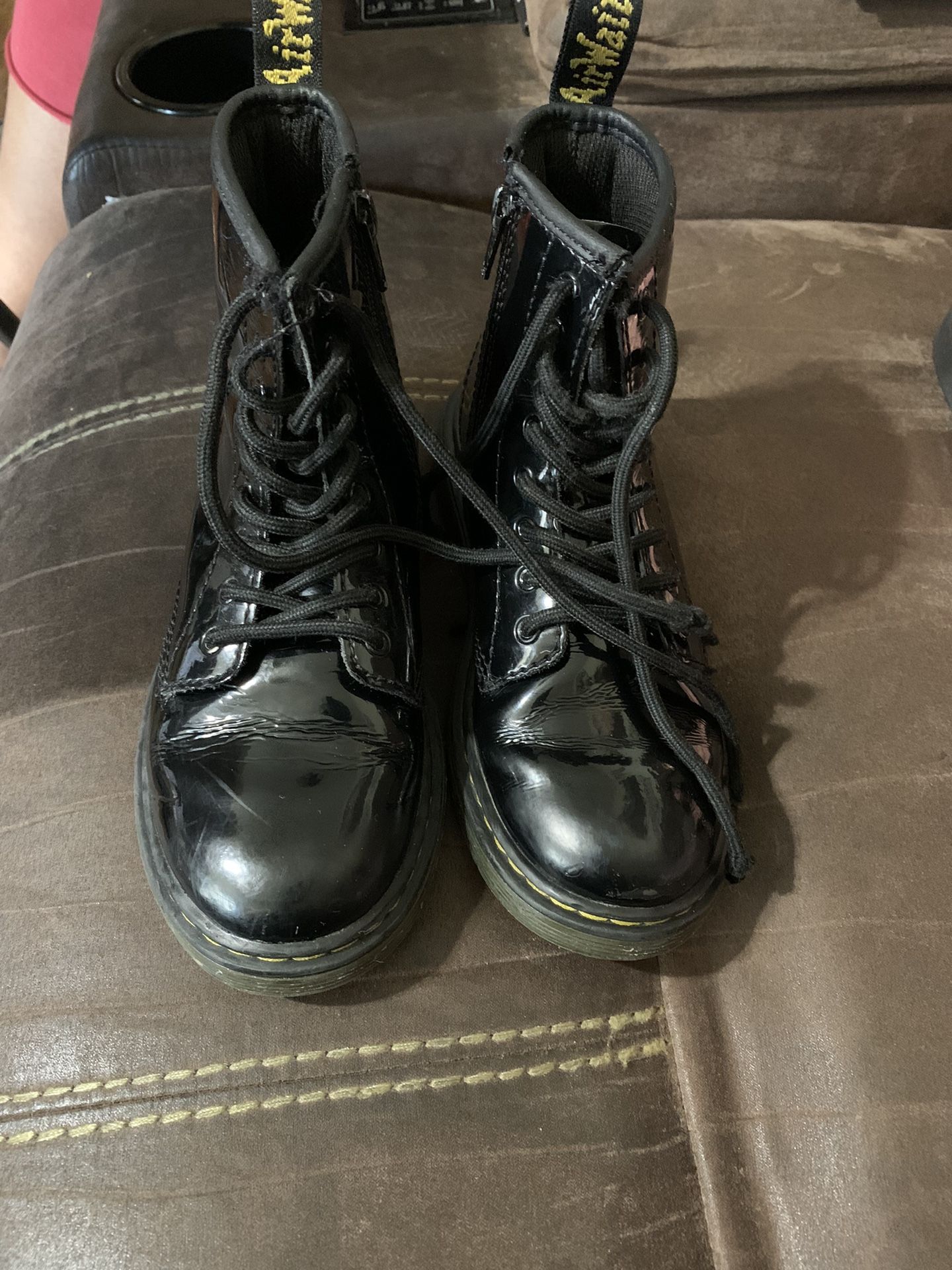 Girl Black Boot Shoes 
