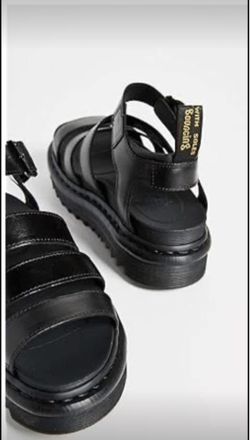 Dr. Martens Women's Blaire Fisherman Sandal, Black Brando Leather, 9M OBO