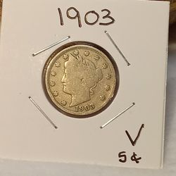 #289 V Nickle 1903 Coin 