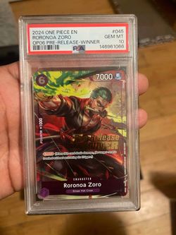 One Piece Zoro Op-06 prerelease Winner Promo