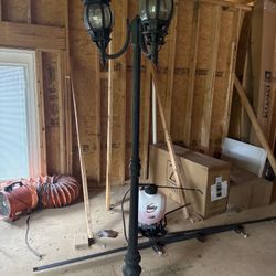 Vintage 7ft Outdoor Post Streetlight – Real Metal