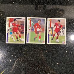 Lot of 3 SOUTH KOREA: 1994 Upper Deck World Cup Contenders English/ Spanish Cards