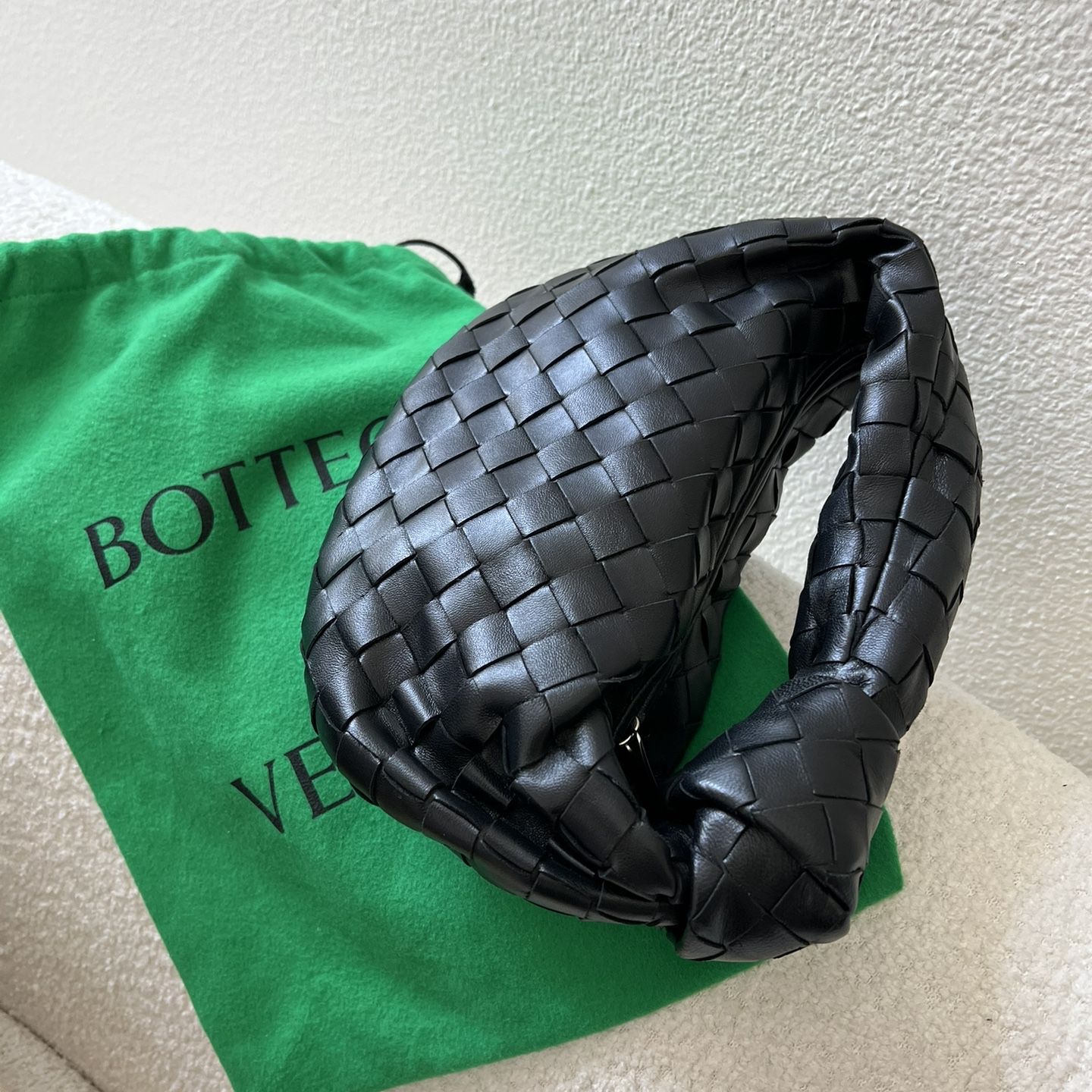 Bottega Veneta Mini Jodie Hobo Black Silver Proof Purchase 