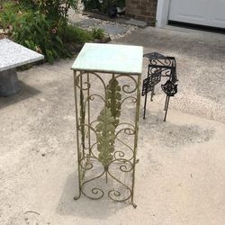 33” Tall STURDY Metal Plant Stand with 11.5” Square Top - Compare @ $50+