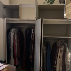 Inside of the Mirrored Portable closet