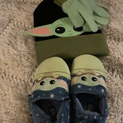 Star Wars - The Child - Hoodie/Gloves/Slippers Size 9/10 Youth