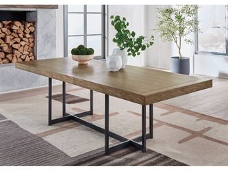 Tomtyn Brown Rectangle Dining Room Extension Table