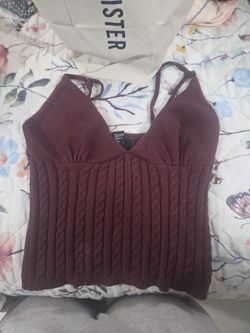 Burgundy crop top
