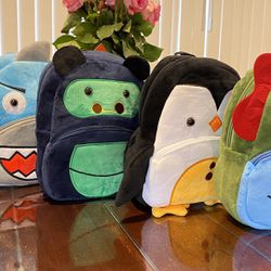 NEW Animal Cute Zoo Plush Kids Backpacks 