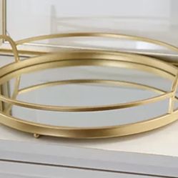 Home Reflections 18" Mirrored Tray with Handles