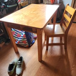 Kids Desk, solid wood with chair