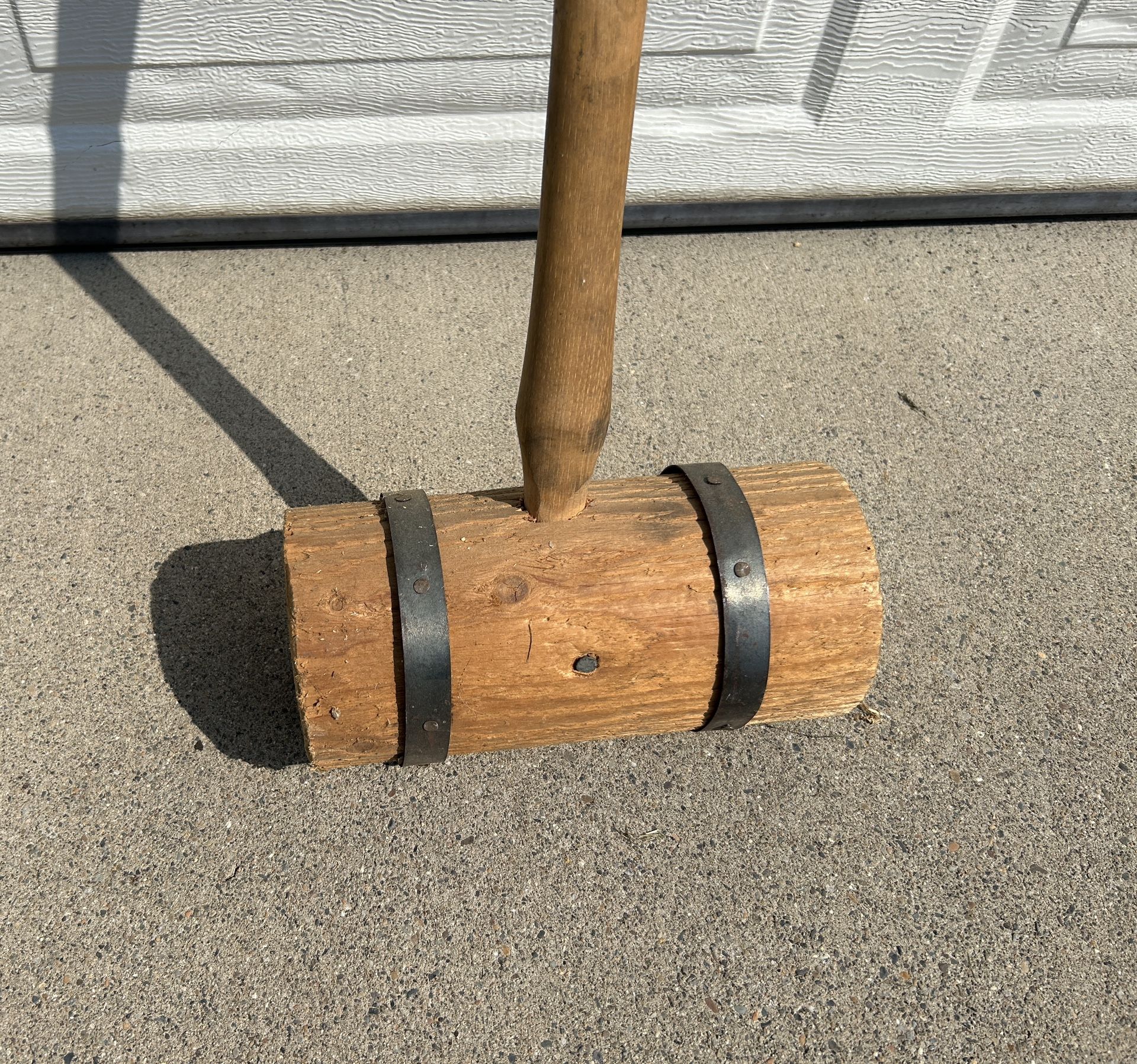 **Quality Homemade Wood Mallet W/Sledge Hammer Handle**