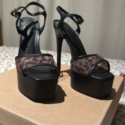 Leopard Heels Size 8 