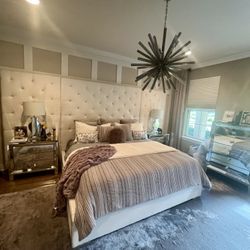 King sized glam bedroom set