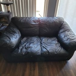 Black Leather Loveseat