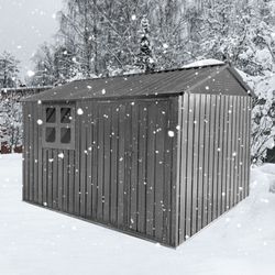 Metal garden sheds 6ftx8ft outdoor storage sheds Grey with window