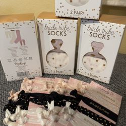 Bride Tribe Socks (4 Sets) Bridesmaid Scrunchie (set Of 5) 