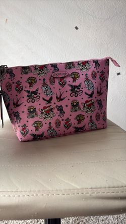 Pink makeup bag