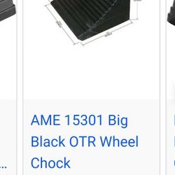AME Big Black Wheel Chocks  New