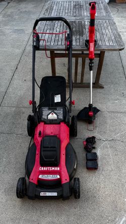 CRAFTSMAN V20 Electric Mower + Edger Bundle