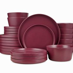 Stone Lain 24-Pc Dinnerware Set, Purple