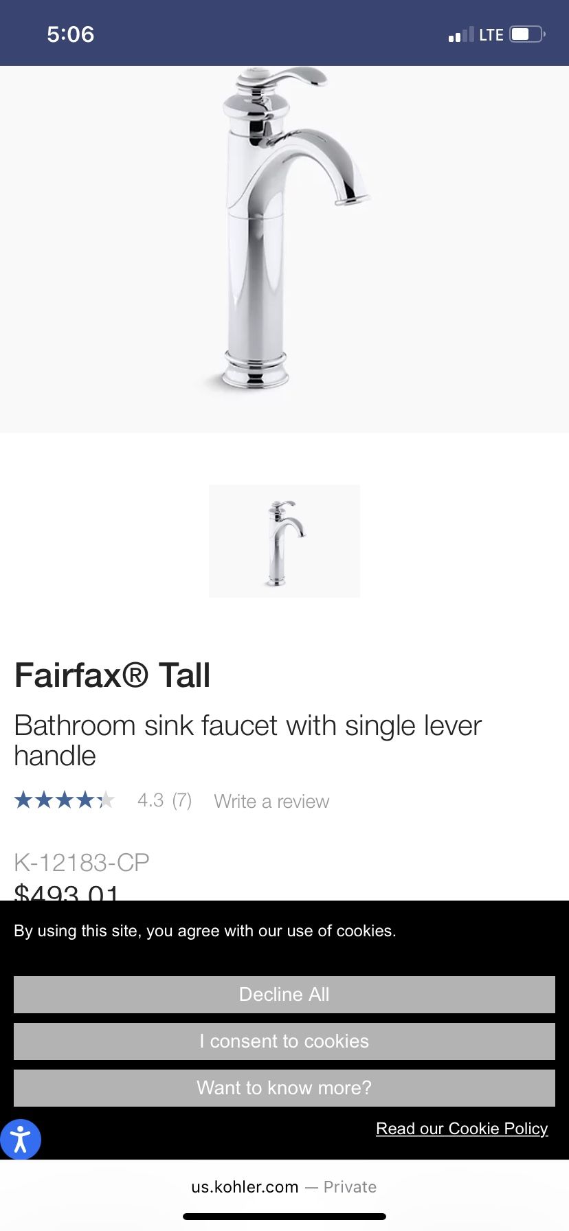 KoHler Laboratories Faucet