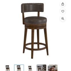 New Hillsdaler Furniture Lawton Wood Counter Height Swivel Stool Walnut