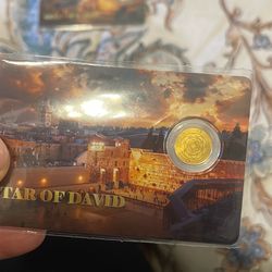 Star of David cold coin .999