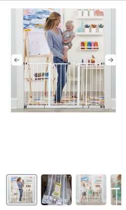 Regalo Safety Baby Gate 56 Inch Extra Wide for Doorways & Bottom of Stairs, Pressure Mount